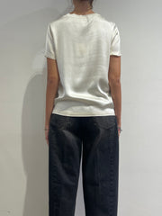 Vicolo - T-shirt satin avorio