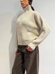 Vicolo - Cardigan con zip beige