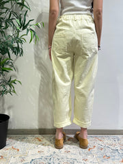Motel - Pantalone barrel paglierino
