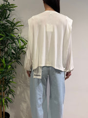 Tensione In - T-Shirt over con spalline bianca