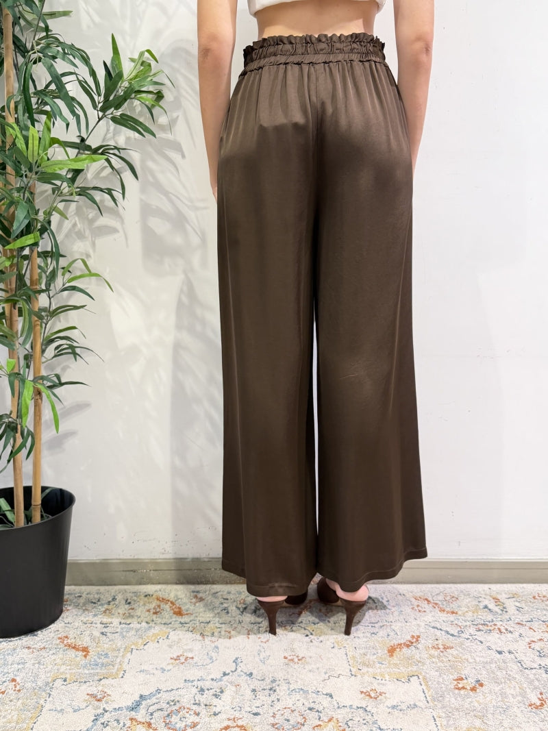 Motel - Pantalone in satin moro