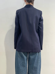 Vicolo - Giacca doppio petto gessato blu