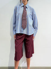 Tensione In - Camicia over righe celeste e bordeaux