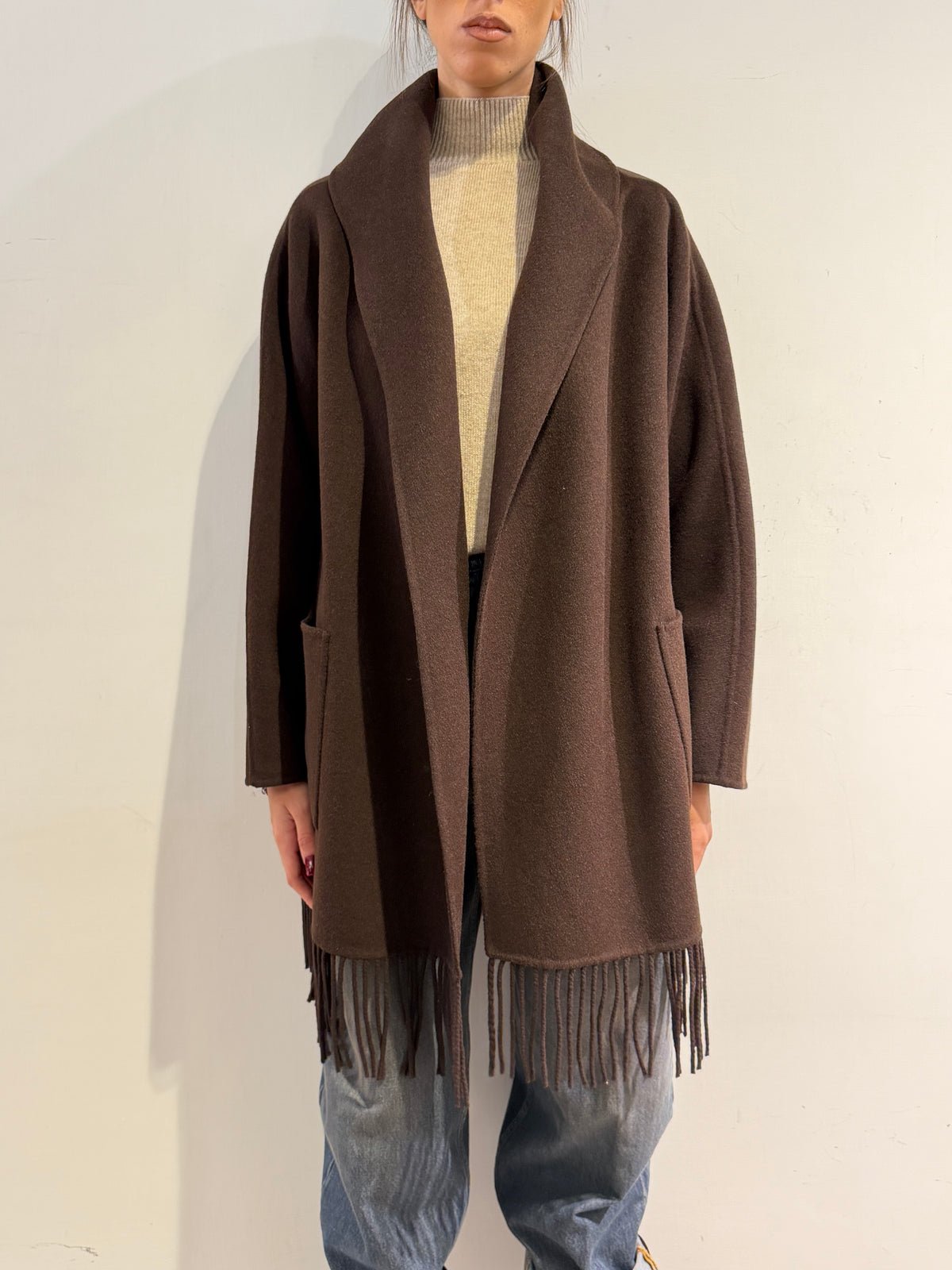 Vicolo - Cappotto vestaglia con frange