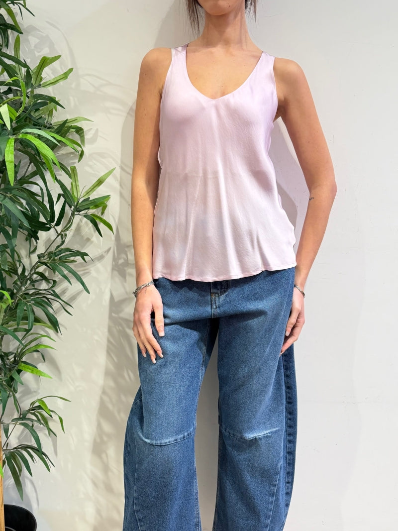 Dixie - Top scollo a V rosa