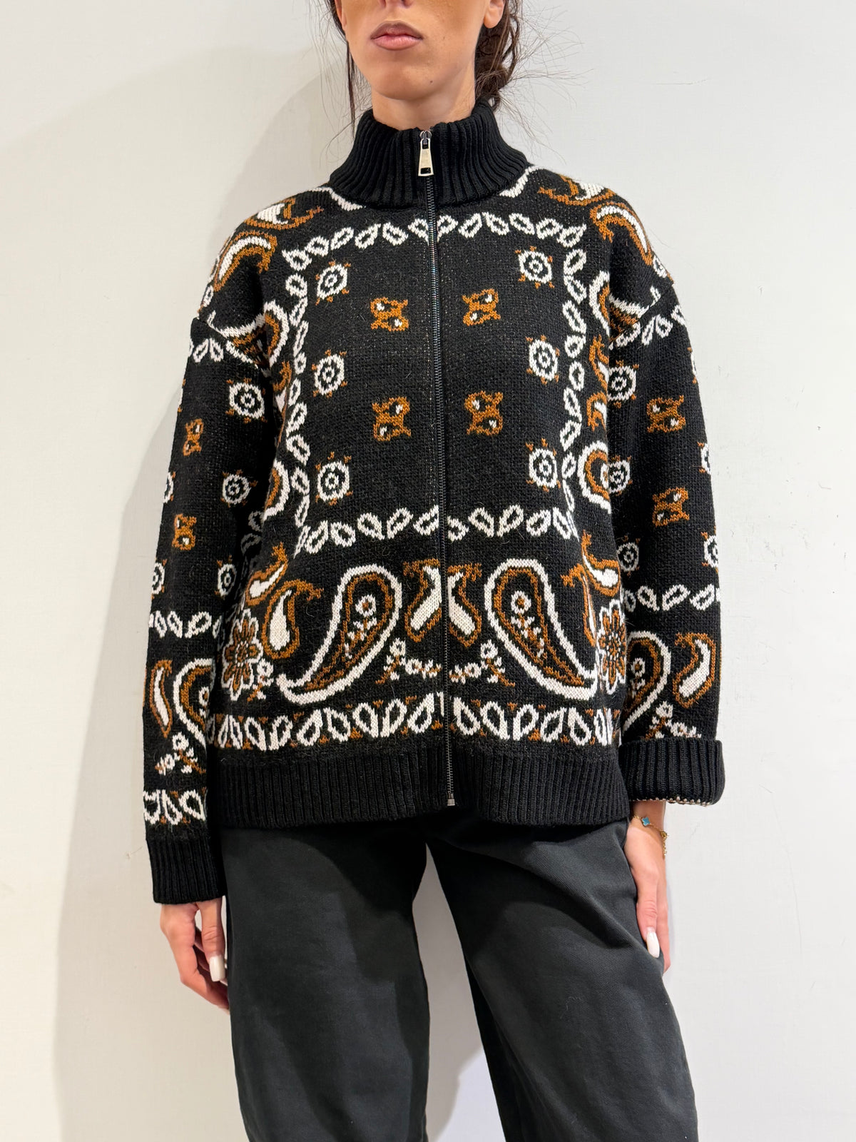 Motel - Cardigan fantasia cashmere nero