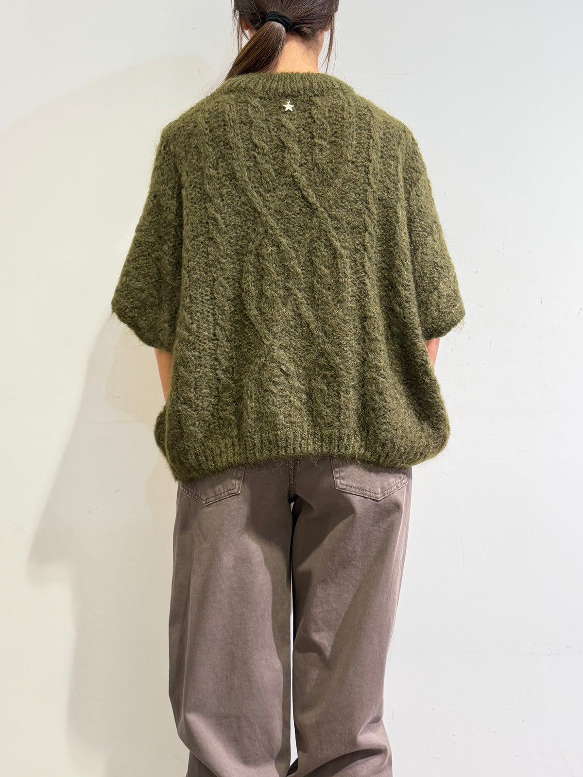 Souvenir - Maglia mohair con trecce militare