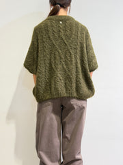 Souvenir - Maglia mohair con trecce militare