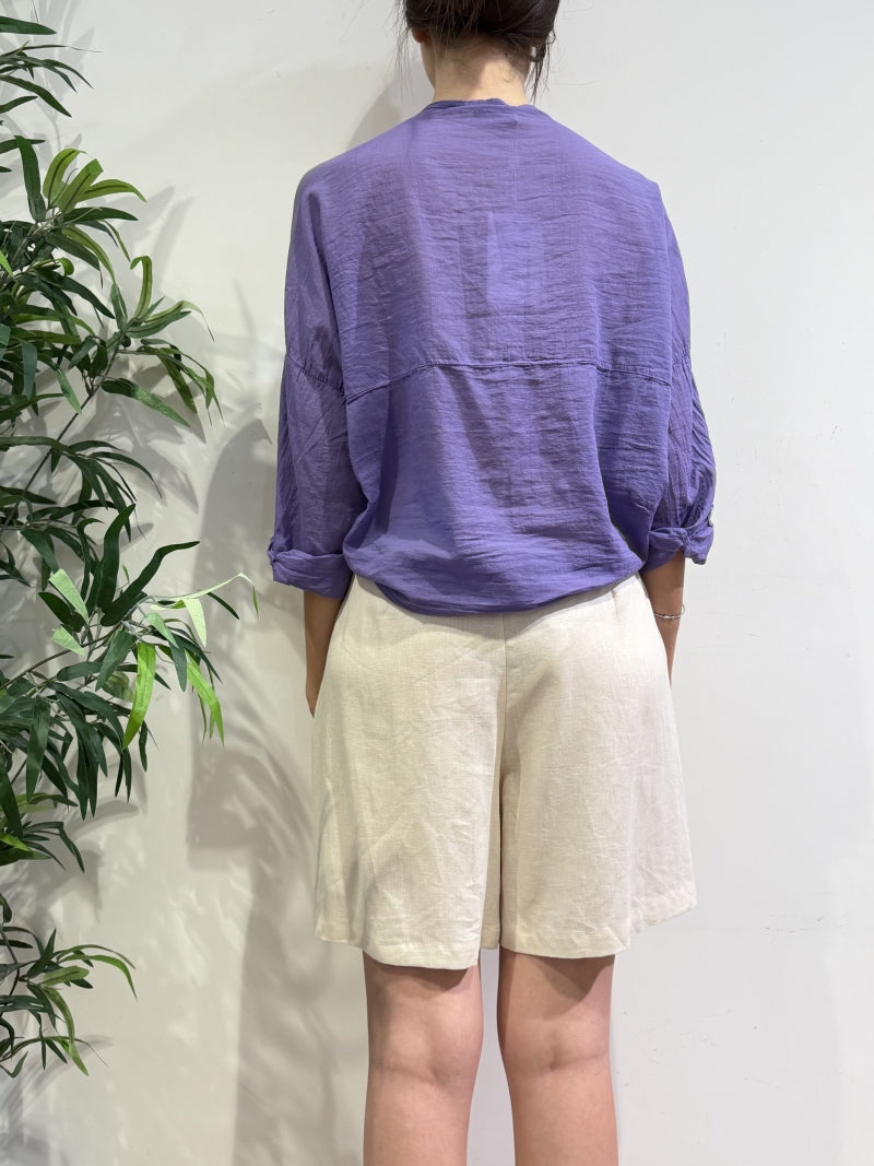 Motel - Camicia in mussola viola