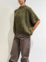 Souvenir - Maglia mohair con trecce militare