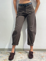 Le streghe - Pantalone con riprese al ginocchio moro