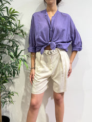 Motel - Camicia in mussola viola