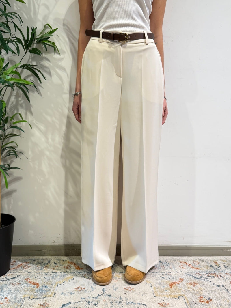 Motel - Pantalone con elastico dietro panna