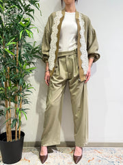 Dixie - Bomber con dettagli in pizzo militare