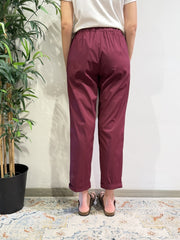 Vicolo - Pantalone in popeline bordeaux