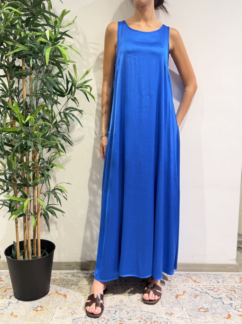 Motel - Vestito vogatore in satin blu