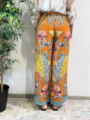 Haveone - Pantalone fantasia zebra arancione