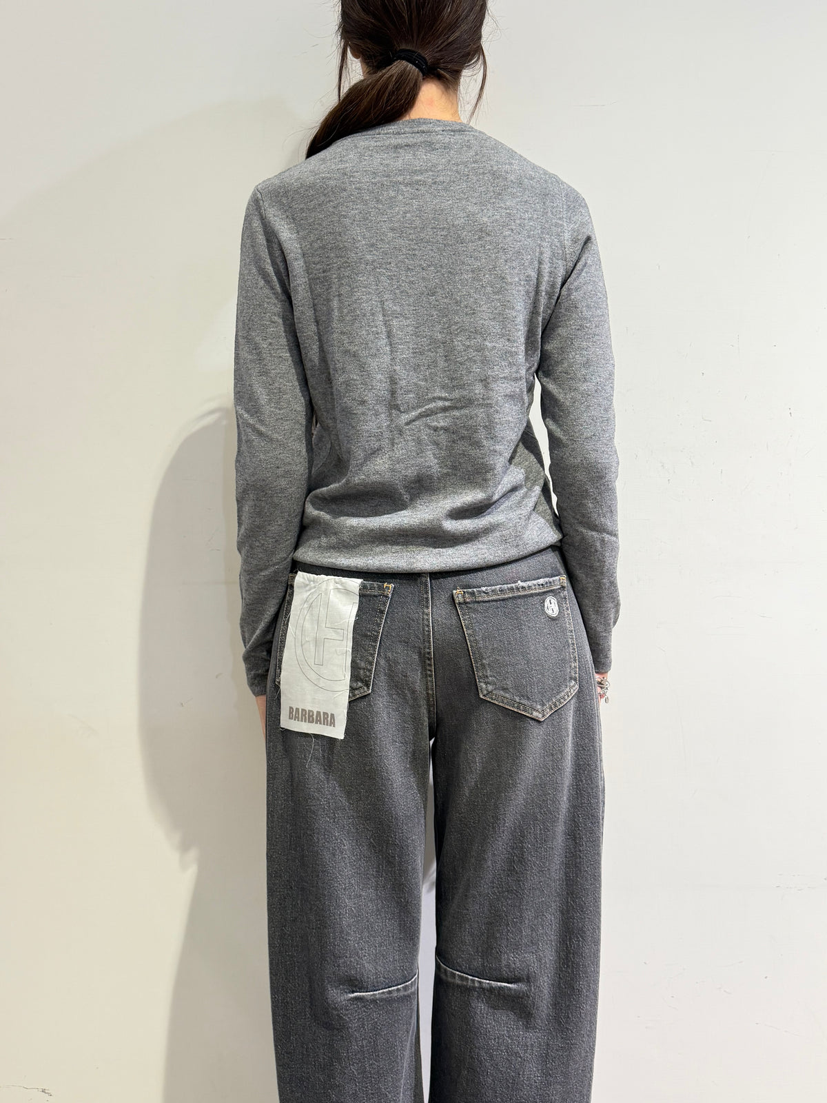 Haveone - Cardigan golfino grigio