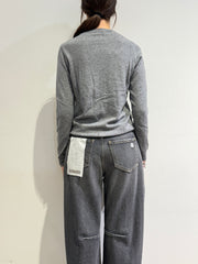 Haveone - Cardigan golfino grigio