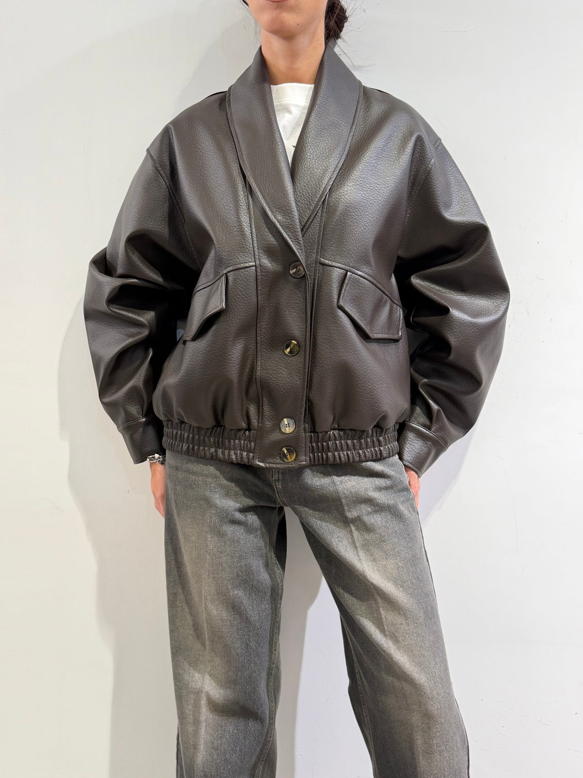 Le Streghe - Bomber collo sciallato moro