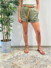 Motel - Shorts con elastico militare