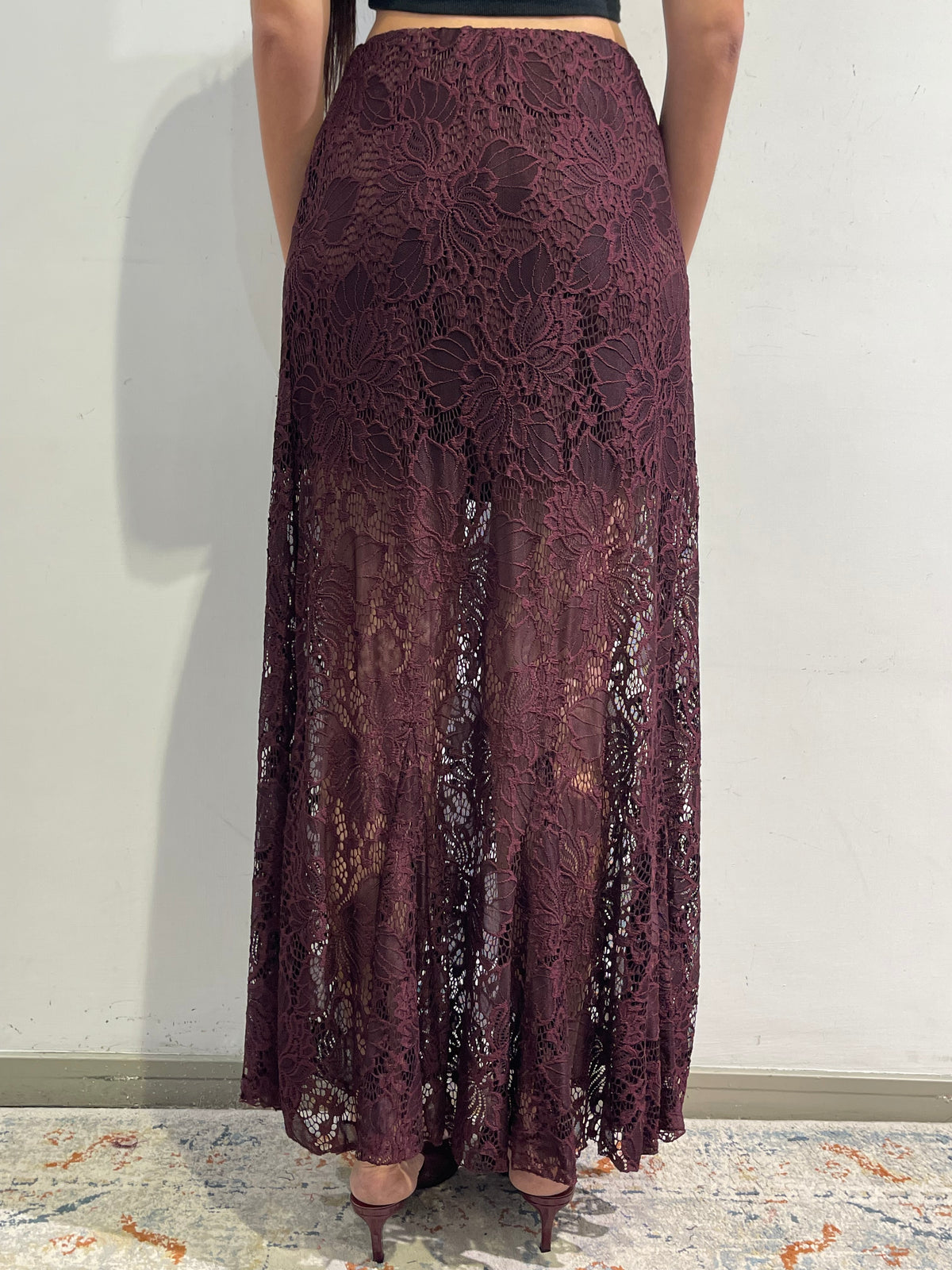 Kontatto - Gonna lunga pizzo bordo