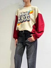 Haveone - Felpa stampa 80’s panna