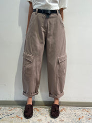 Le streghe - Pantalone cargo tortora