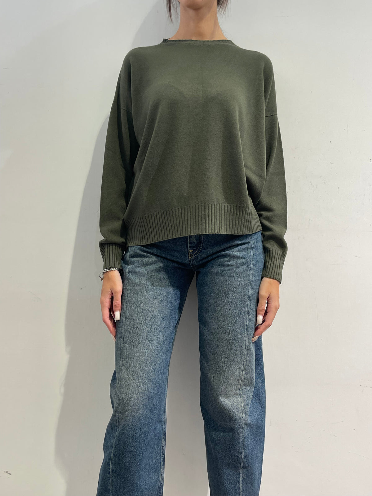 Kontatto - Maglia over girocollo militare