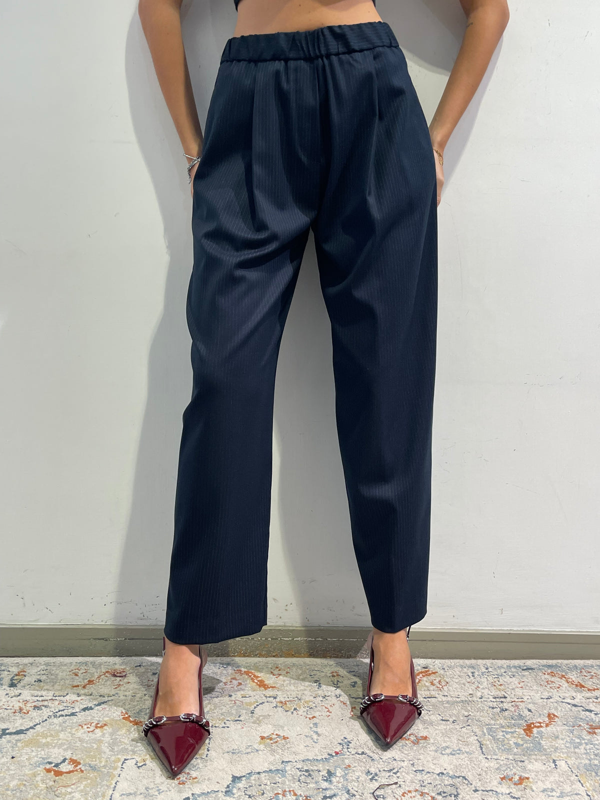 Kontatto - Tailleur doppio petto gessato blu
