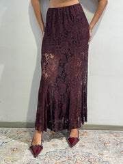 Kontatto - Gonna lunga pizzo bordo