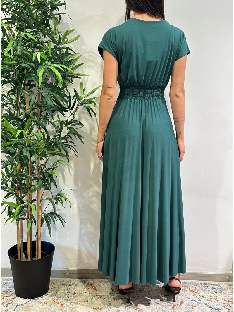 Motel - Vestito a ruota con collana ottanio