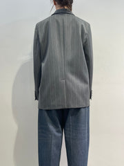 Vicolo - Giacca oversize gessata grigio