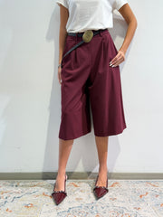 Tensione In - Bermuda con cintura bordeaux