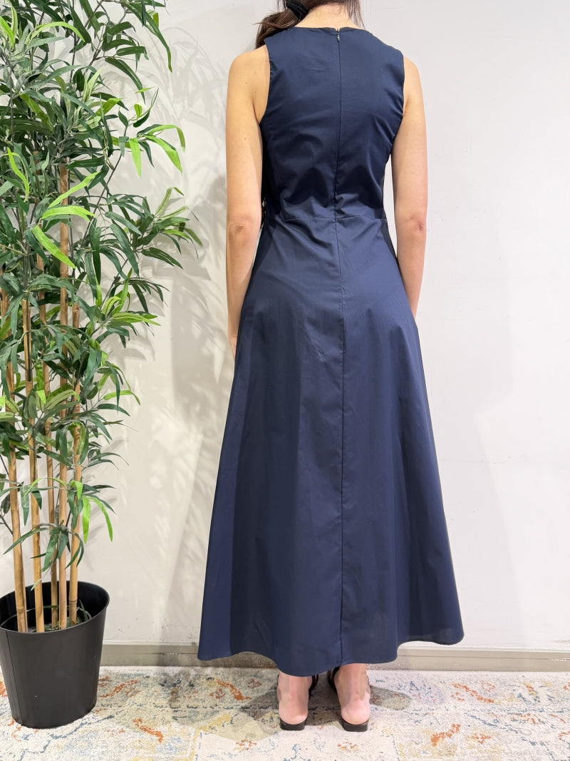 Vicolo - Vestito spacco laterale blu