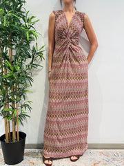 Tensione In - Vestito fantasia jacquard rosa