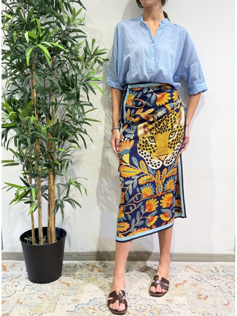 Haveone - Camicia in mussola celeste