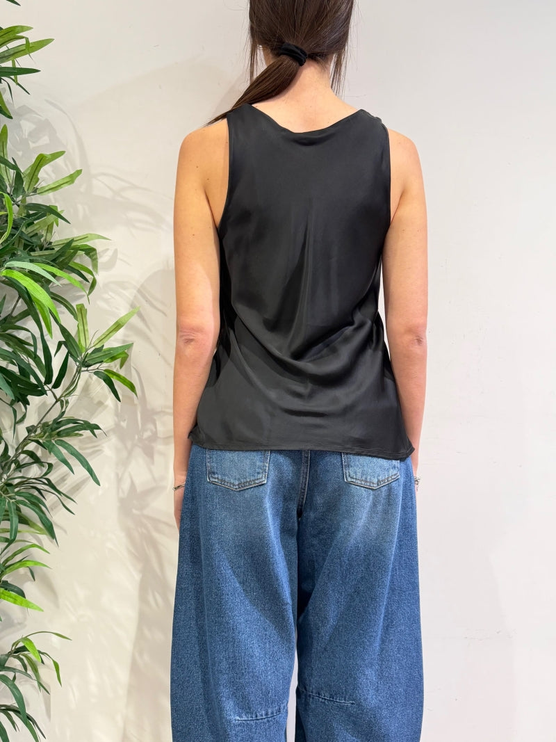 Dixie - Top scollo a V nero