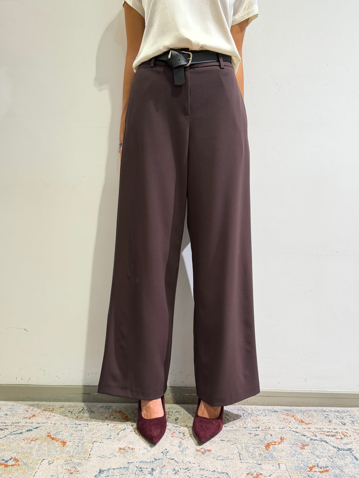 Motel - Pantalone con elastico dietro moro
