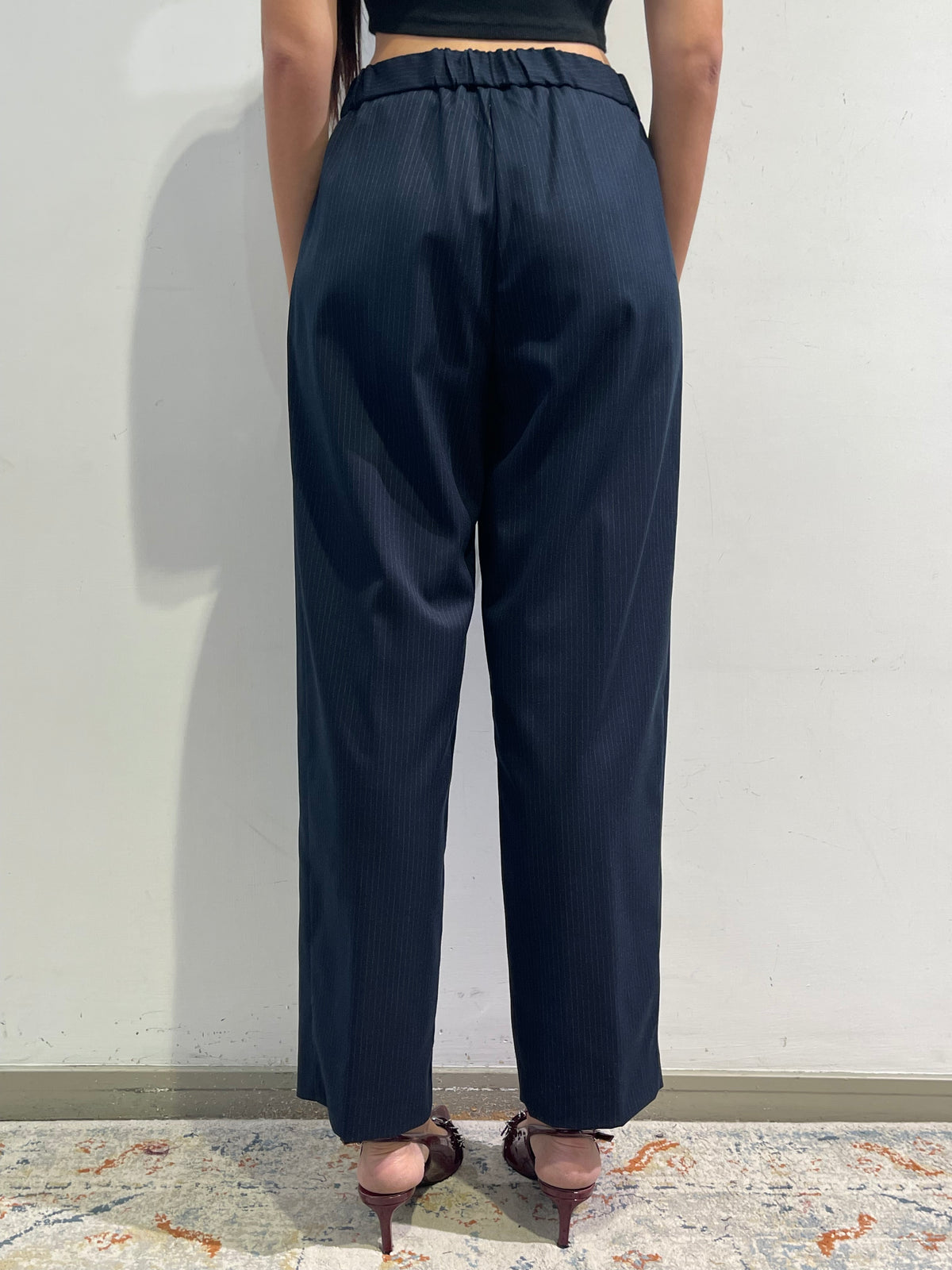Kontatto - Tailleur doppio petto gessato blu
