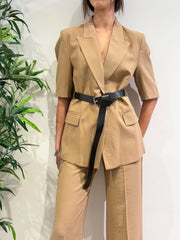 Vicolo - Tailleur mezza manica cammello