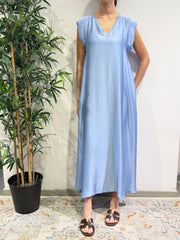 Motel - Vestito scollo a V celeste