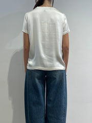 Haveone - T-Shirt in satin panna