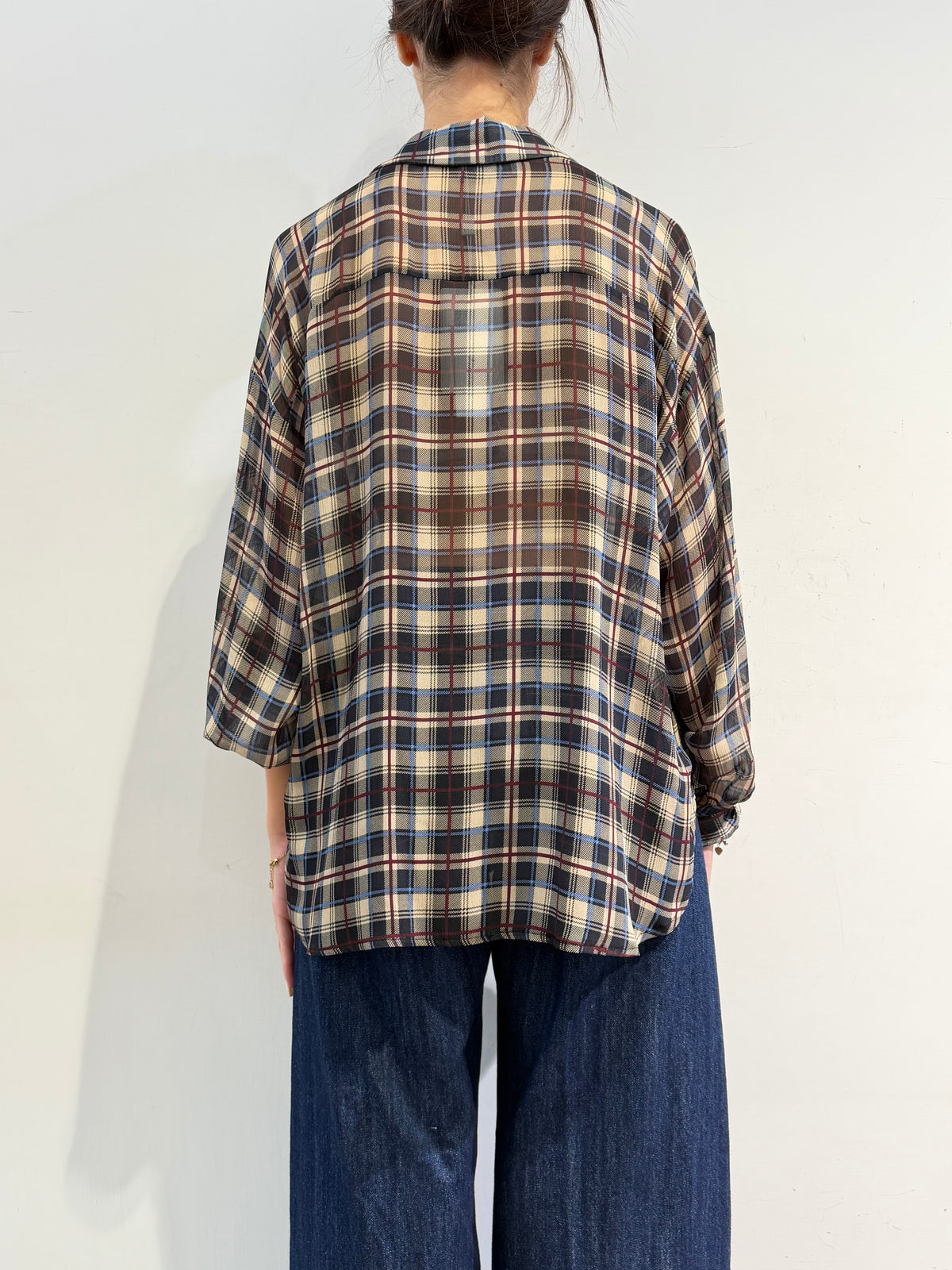 Motel - Camicia check beige