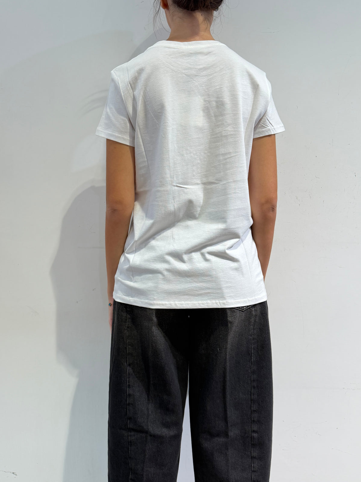 Vicolo - T-Shirt stampa teddy bianca