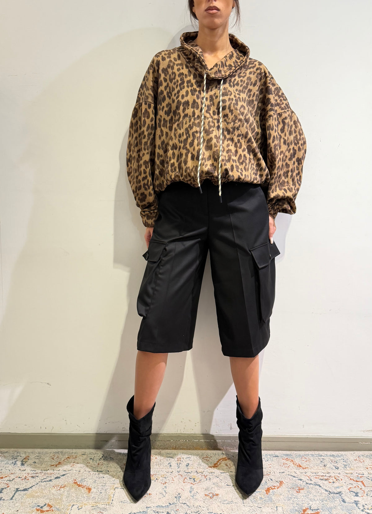 Dixie - Felpa fantasia animalier cammello