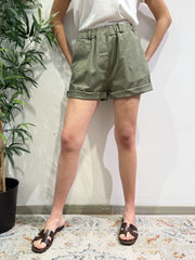 Motel - Shorts con elastico militare