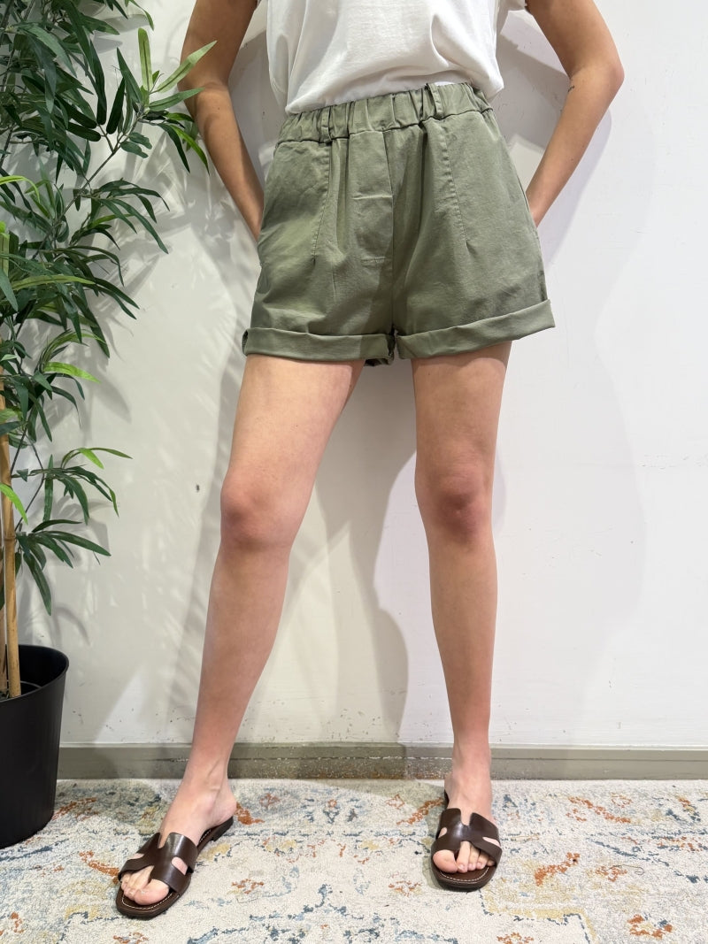 Motel - Shorts con elastico militare