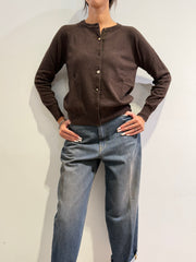 Vicolo - Cardigan con bottoni gioiello moro