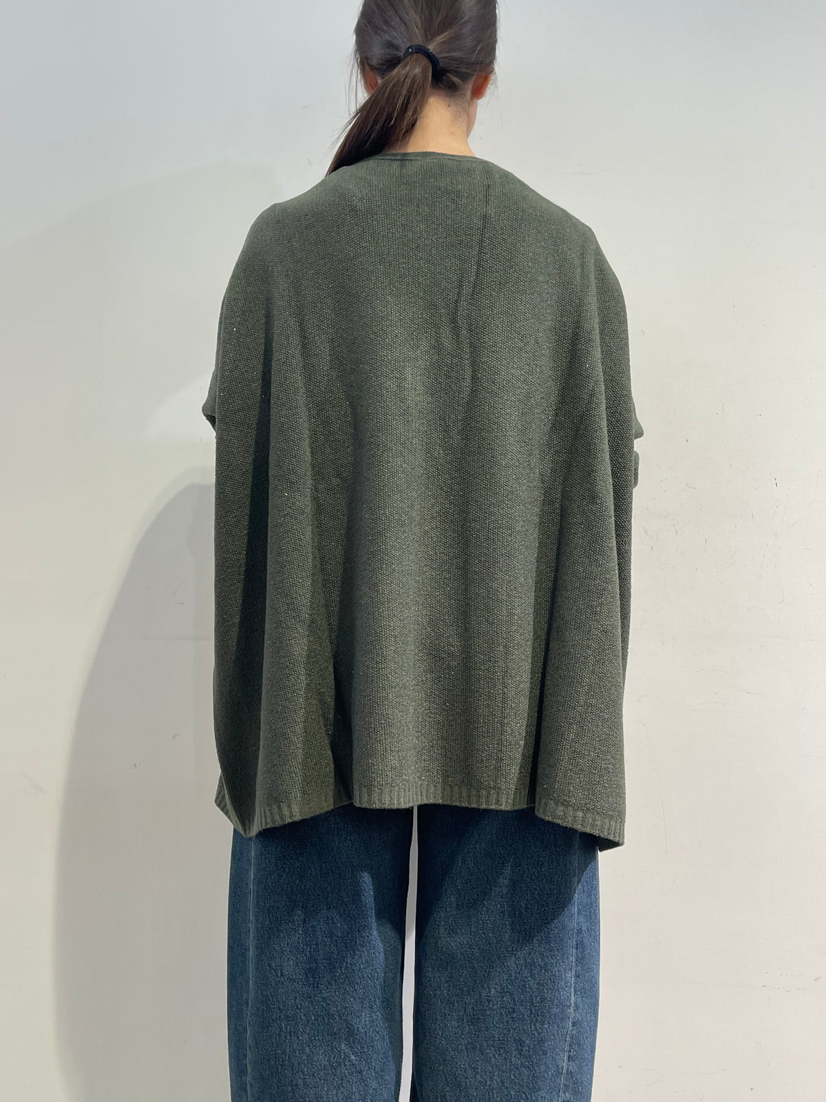 Kontatto - Cardigan con micro paillettes militare